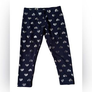 Size 4/5 wonder nation navy sweatpants with silver hearts